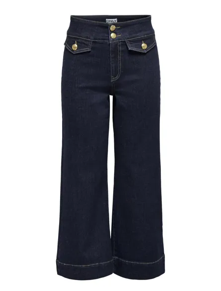 mørkeblå straight jeans